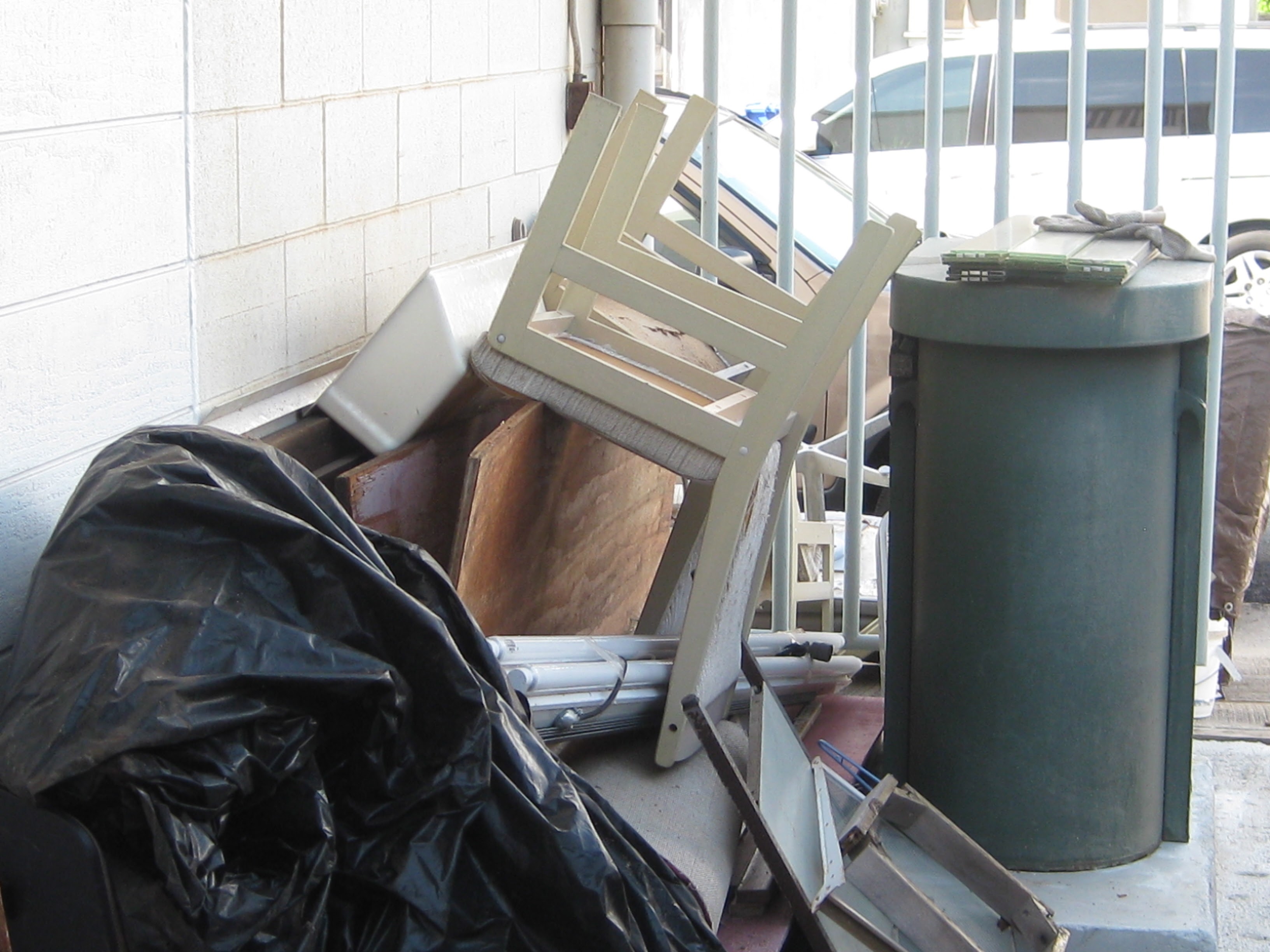 Debris ready for hauling