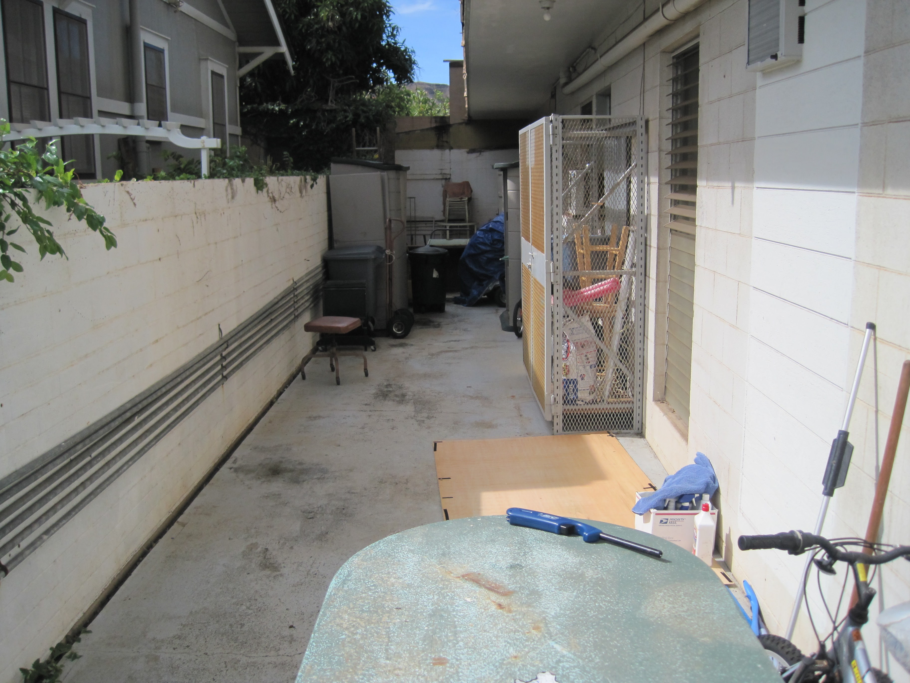 Side yard cleanout